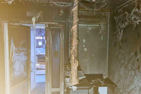 Пожар в студии загара: пострадавших нет, эвакуировано 12 человек