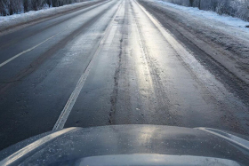 На дорогах Курганской области гололед