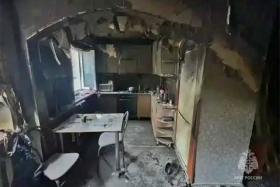 В Кургане при пожаре спасли 8 человек, в том числе 2 детей