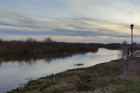 В Шадринске в реке Исеть уровень воды стабильно высокий