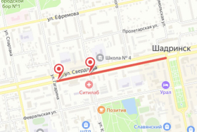 В Шадринске перекрыли очередной квартал улицы Свердлова из-за ремонта коллектора